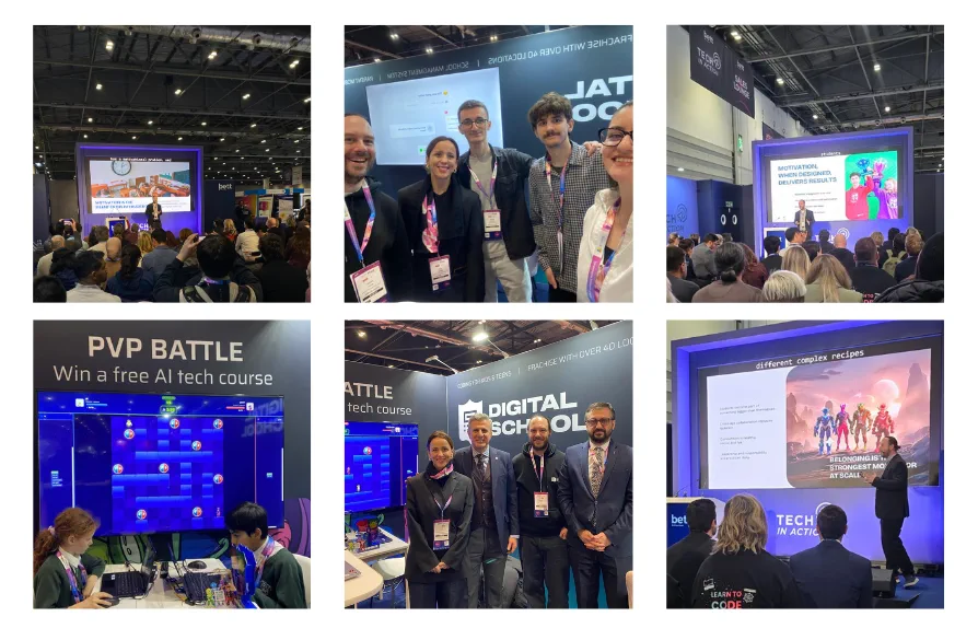Das Team der Shkolla Digjitale auf der Bett-Konferenz in London
