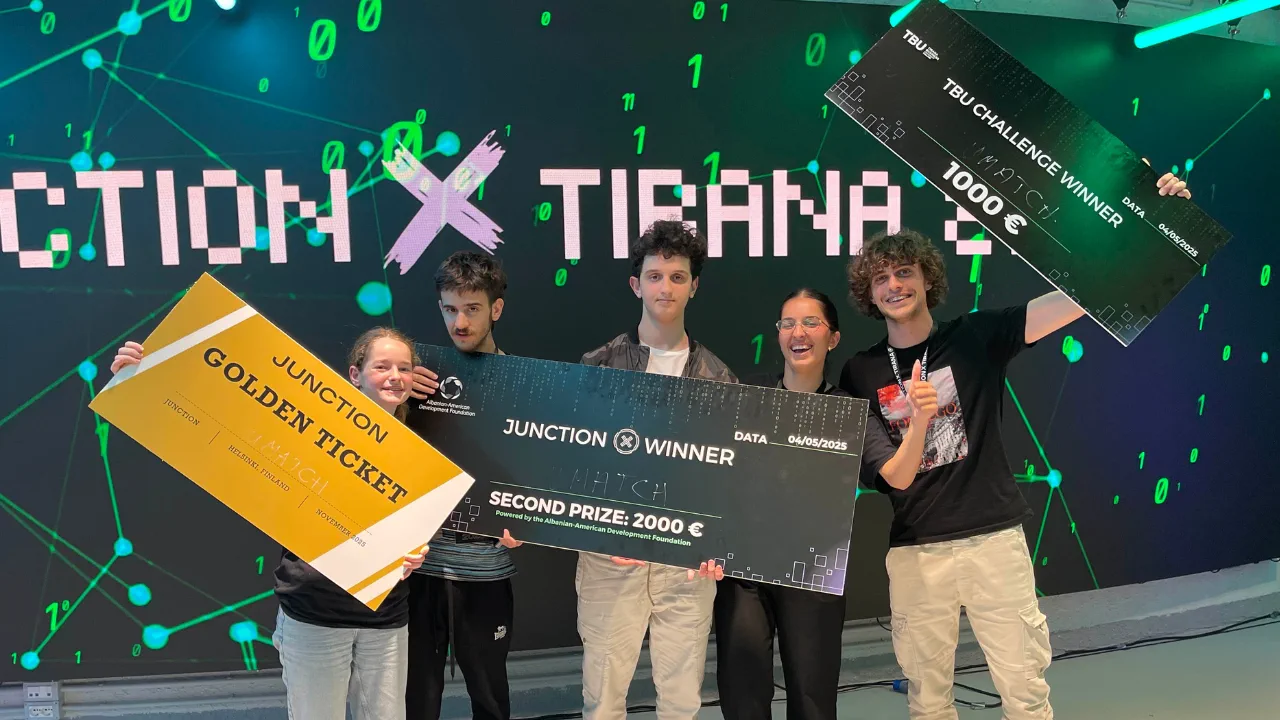 Prishtina team with Golden Ticket, second prize and TBU Challenge Winner